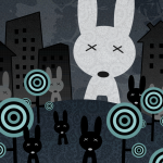 rabbits in a dark city