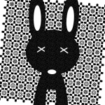 rabbit on pattern